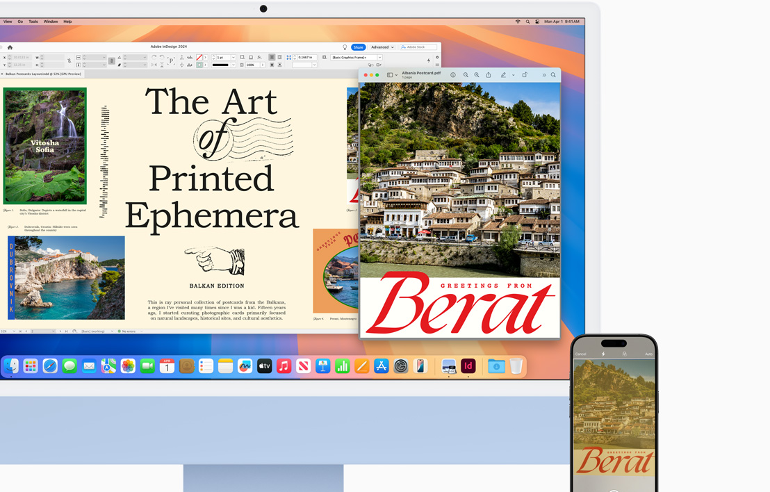 Le même courriel est ouvert sur MacBook Air 13 pouces et iPhone 15.
